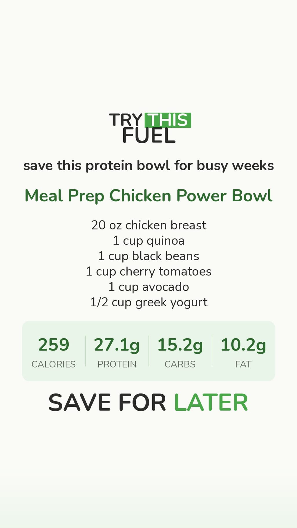 Meal Prep Chicken Power Bowl