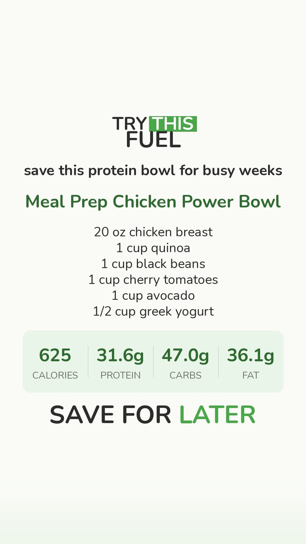 Meal Prep Chicken Power Bowl