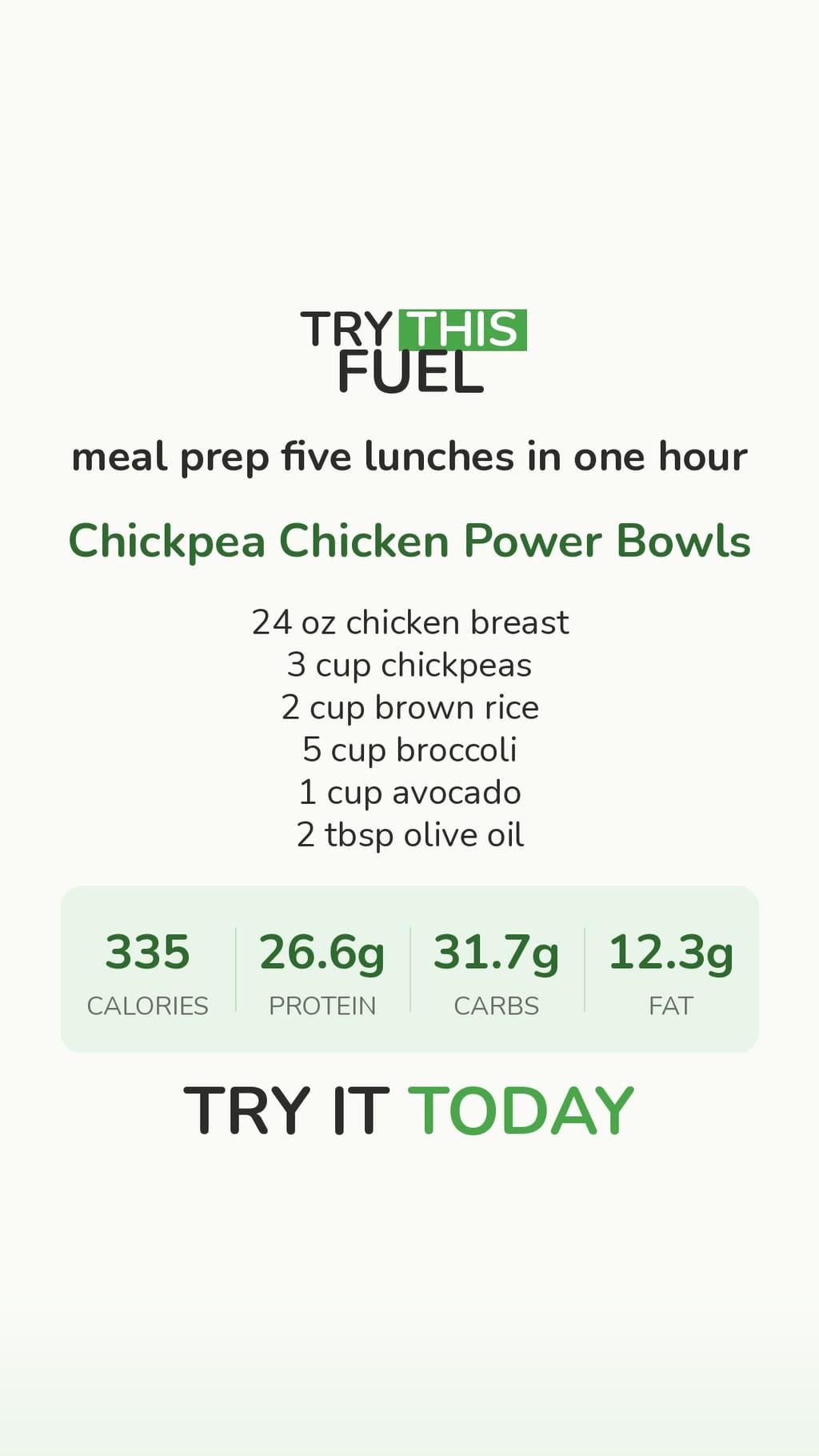 Chickpea Chicken Power Bowls