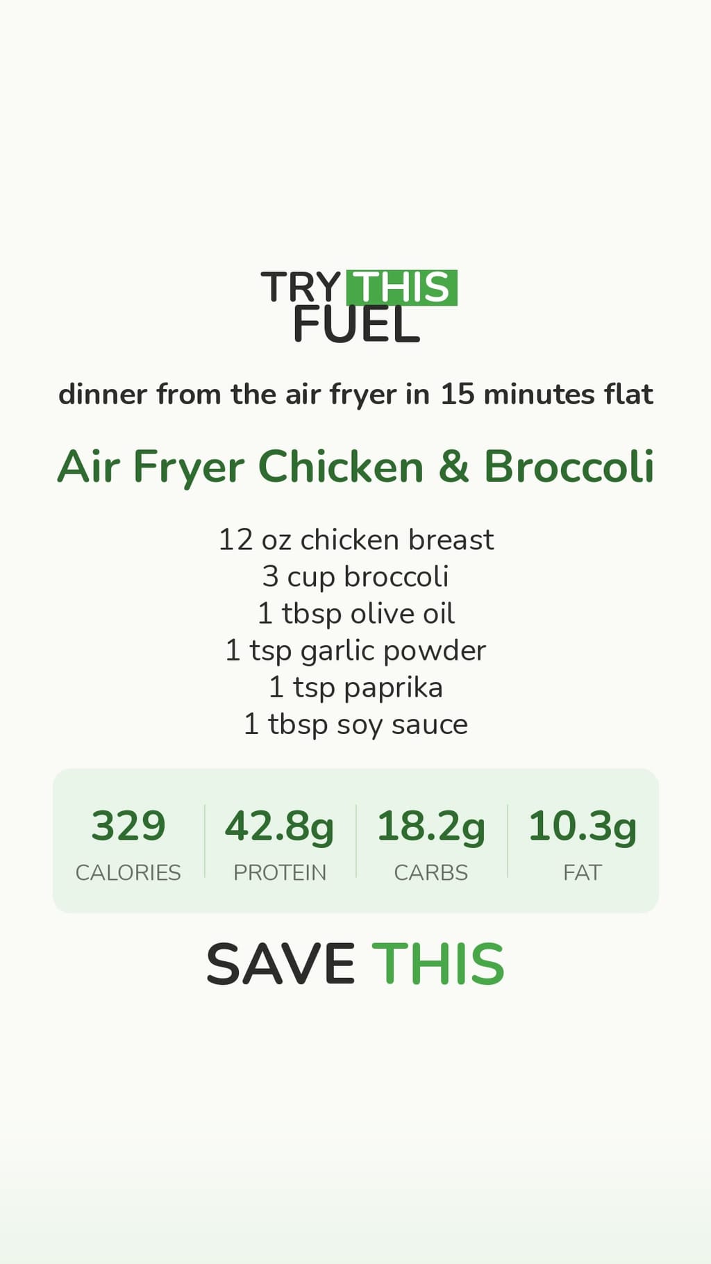 Air Fryer Chicken & Broccoli