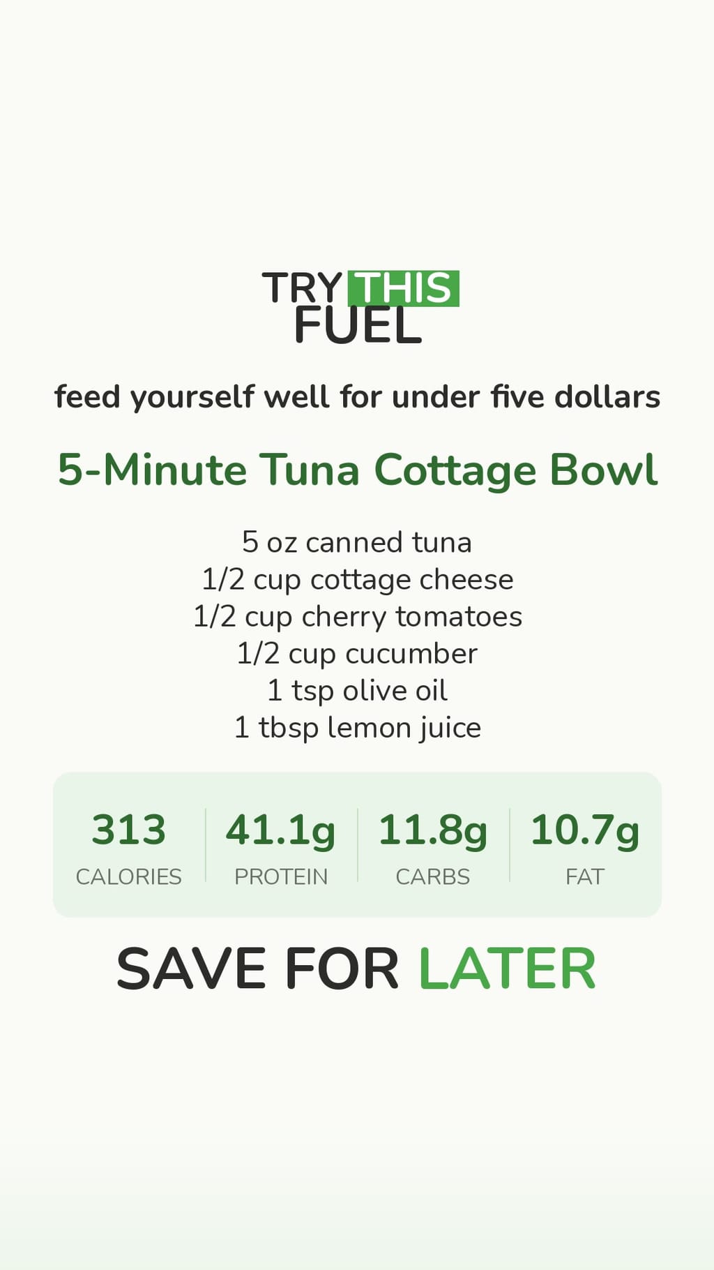 5-Minute Tuna Cottage Bowl