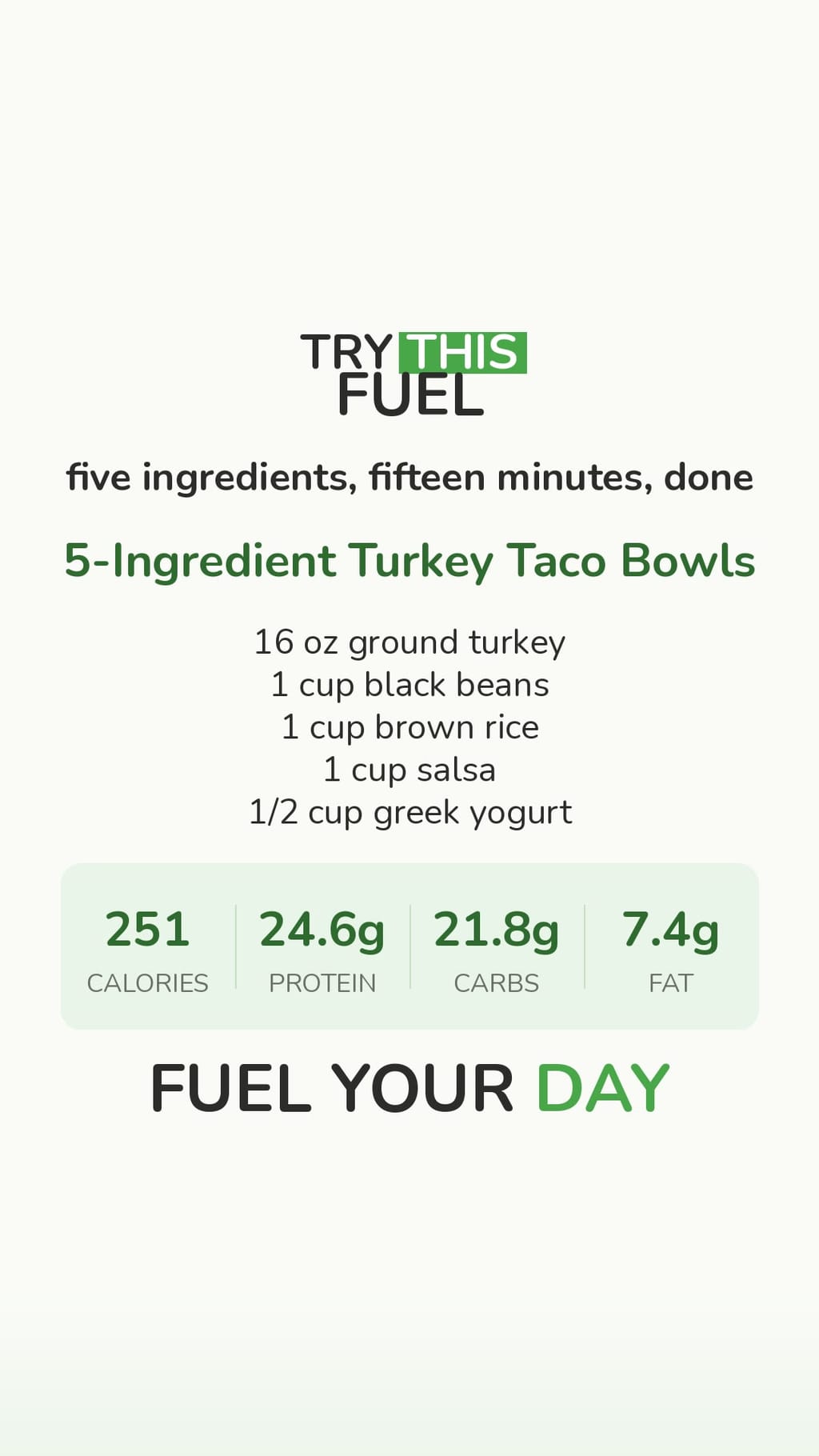 5-Ingredient Turkey Taco Bowls