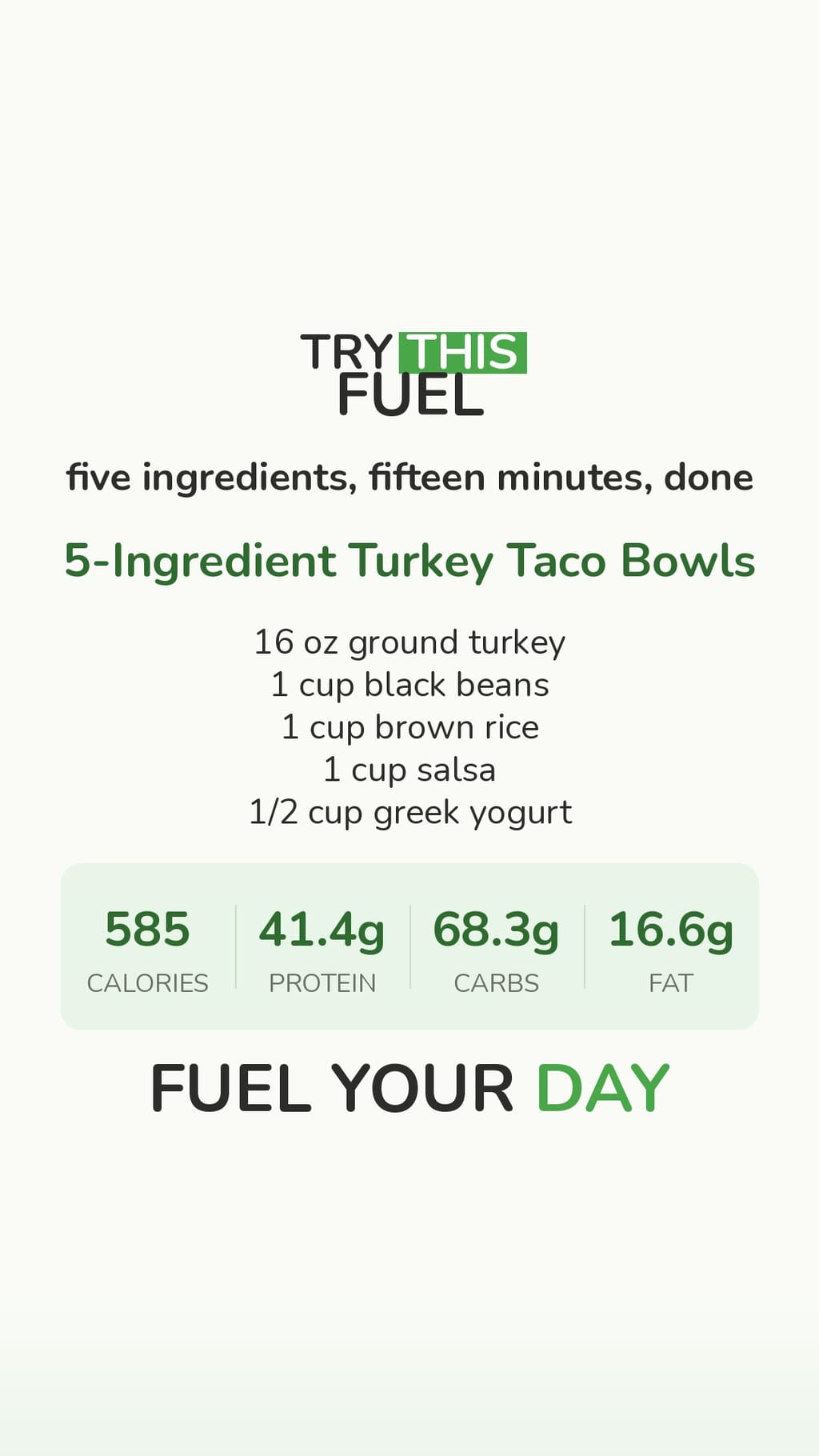 5-Ingredient Turkey Taco Bowls
