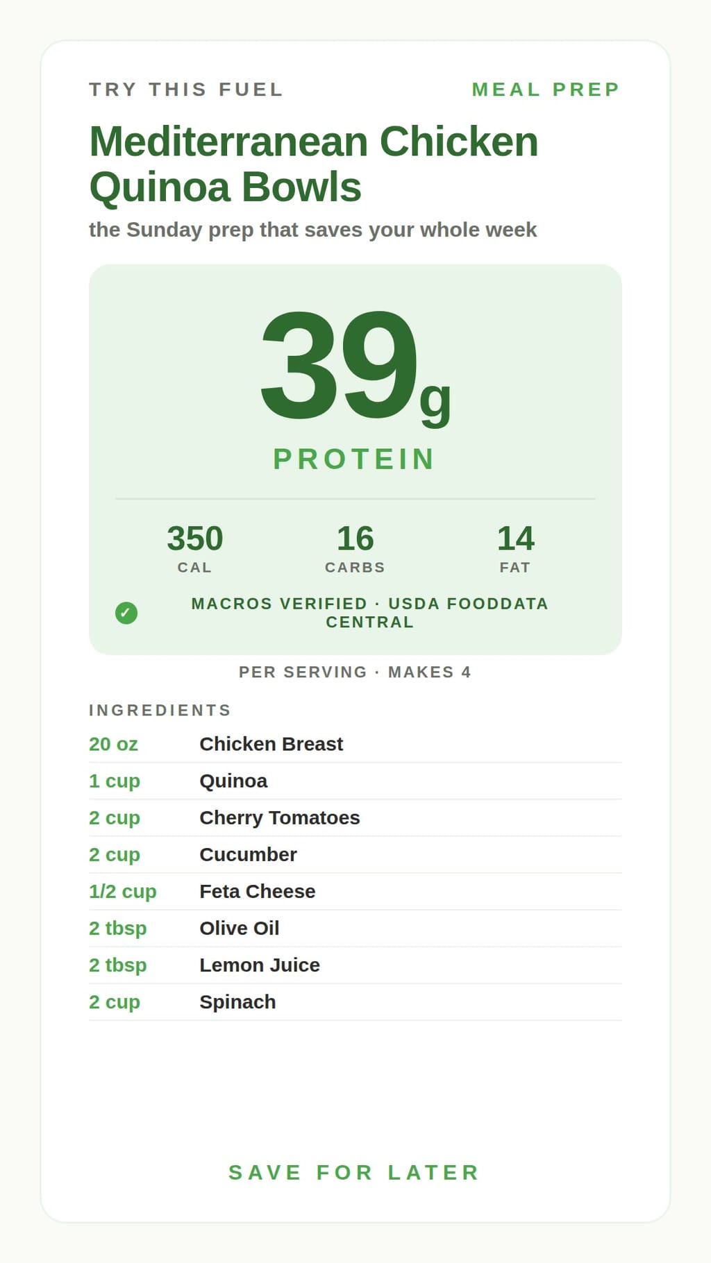 Mediterranean Chicken Quinoa Bowls