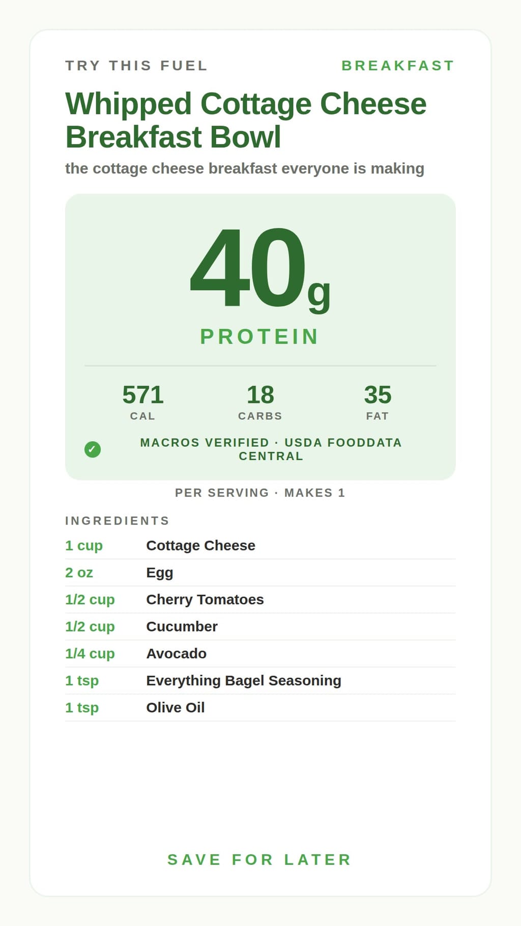 Whipped Cottage Cheese Breakfast Bowl