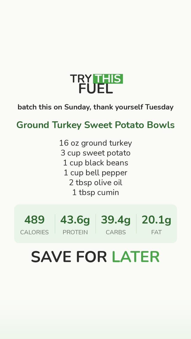 Ground Turkey Sweet Potato Bowls