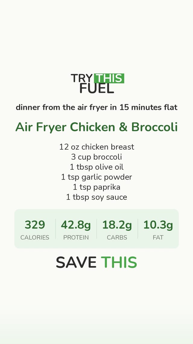 Air Fryer Chicken & Broccoli