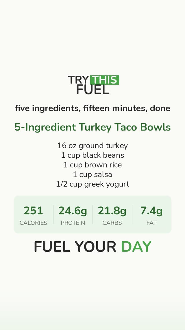 5-Ingredient Turkey Taco Bowls