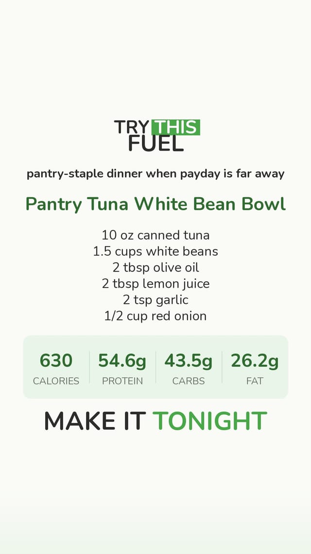 Pantry Tuna White Bean Bowl