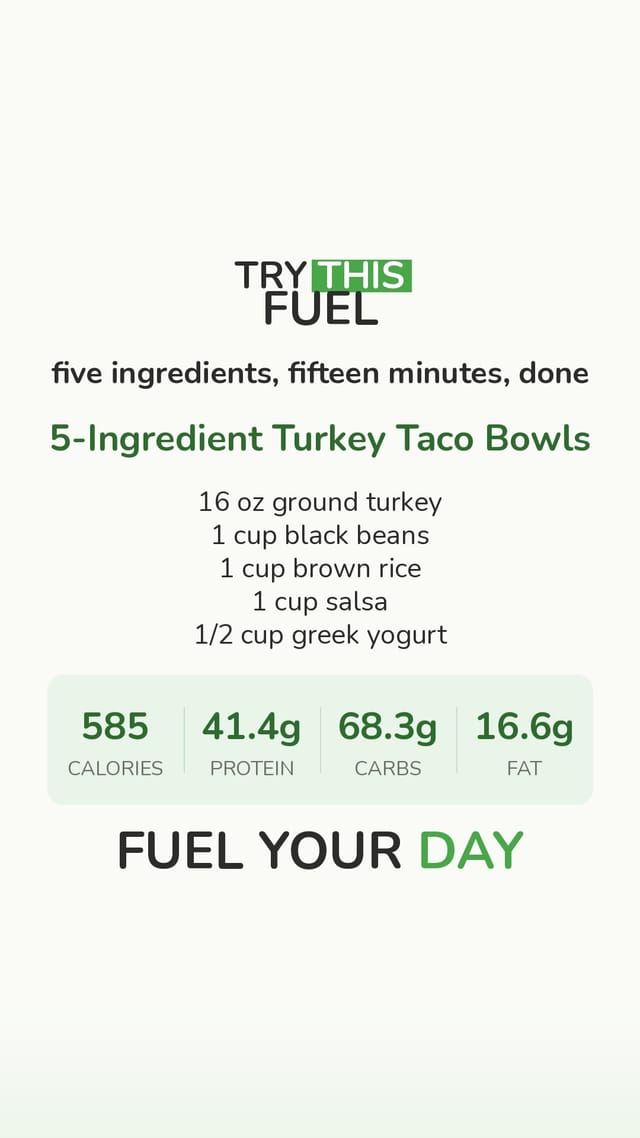 5-Ingredient Turkey Taco Bowls