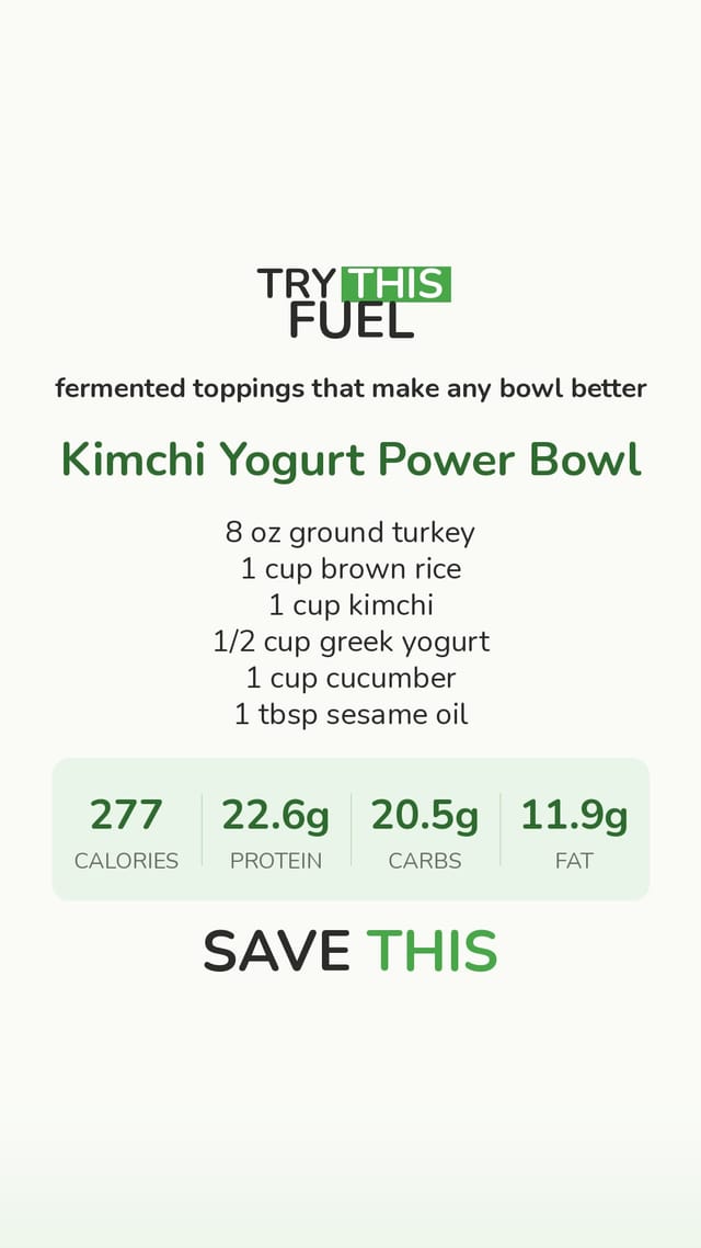 Kimchi Yogurt Power Bowl