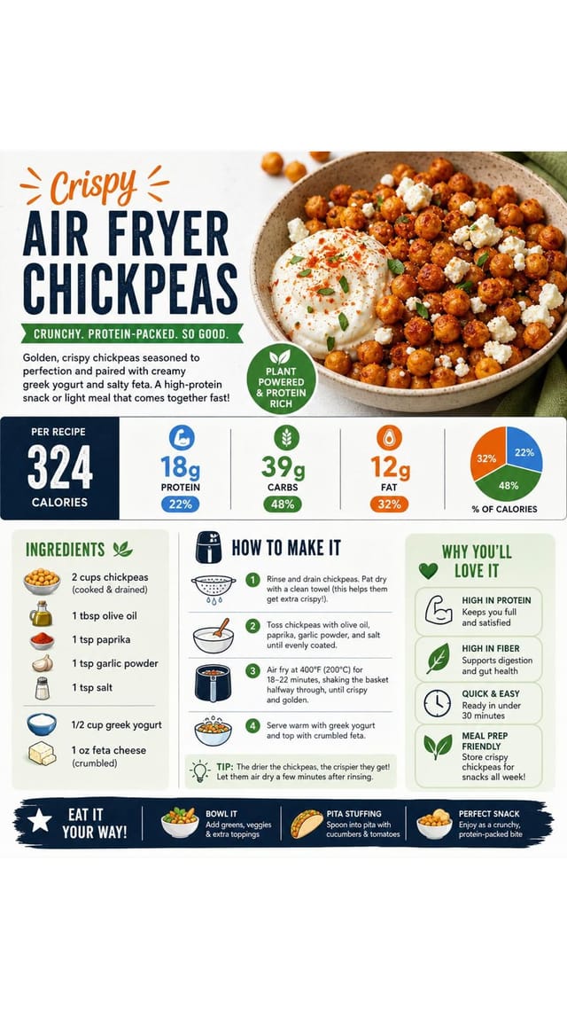 Crispy Air Fryer Chickpeas