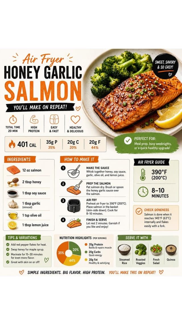 Air Fryer Honey Garlic Salmon