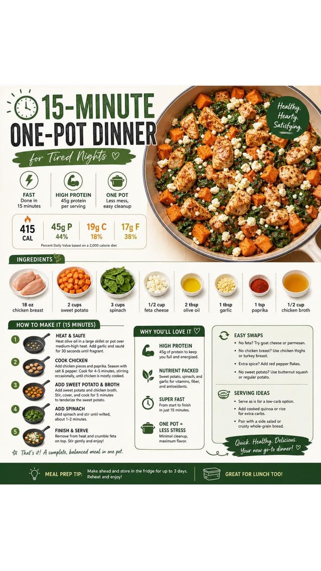 One-Pot Chicken Sweet Potato Skillet